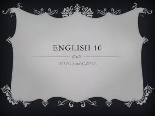 English 10