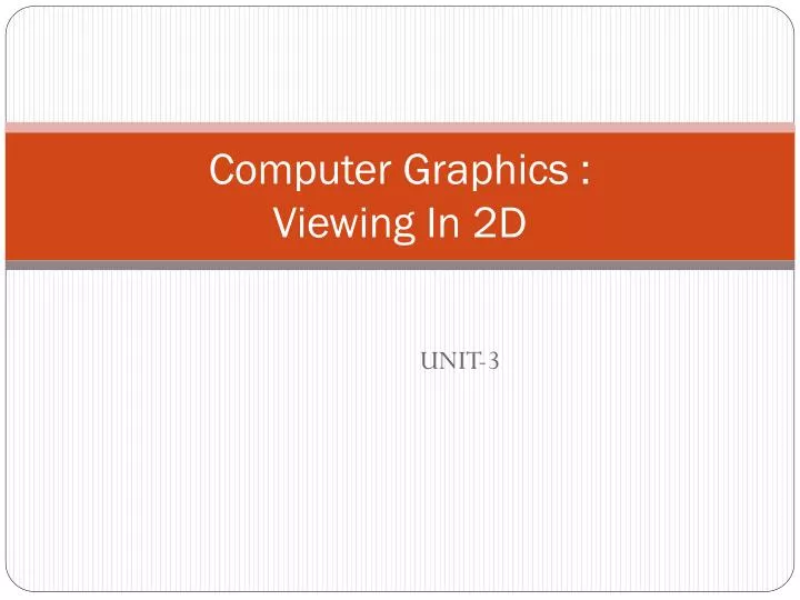 computer graphics viewing in 2d
