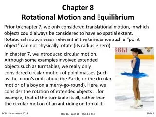 Chapter 8 Rotational Motion and Equilibrium