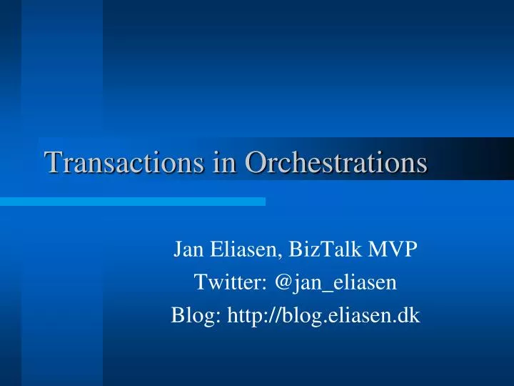 transactions in orchestrations