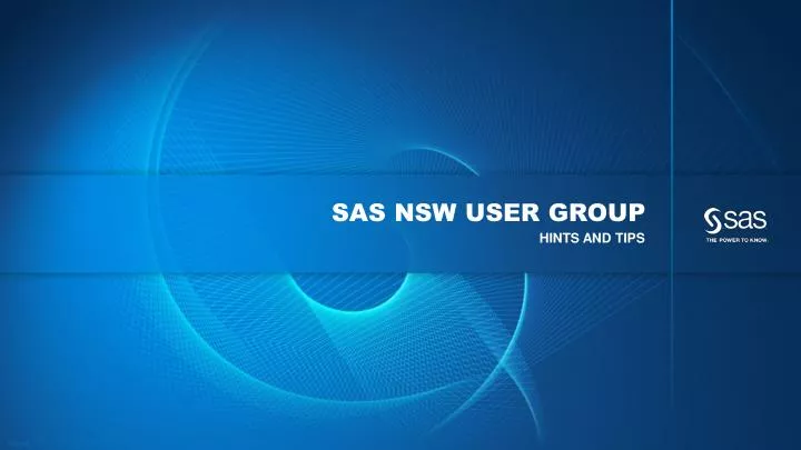 sas nsw user group