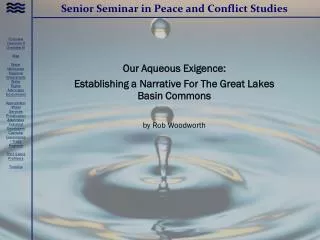 Senior Seminar in Peace and Conflict Studies