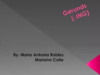 gerunds ing