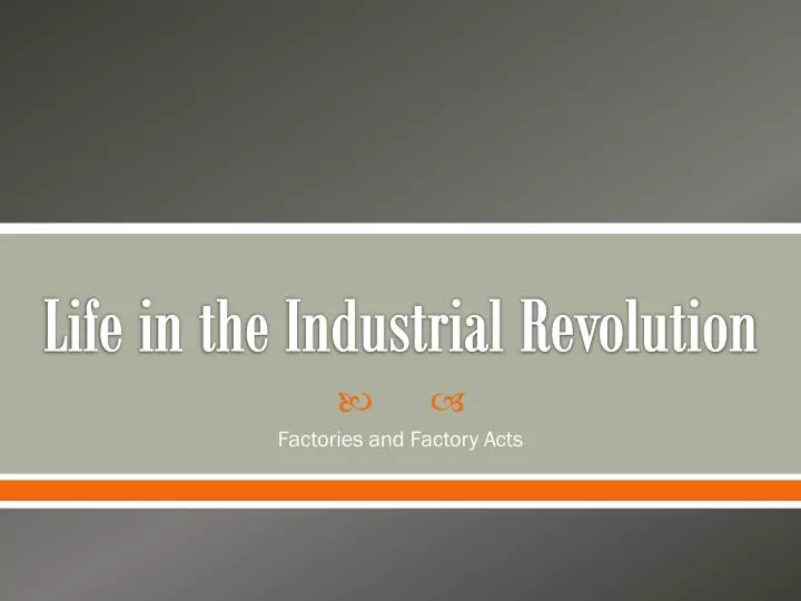life in the industrial revolution