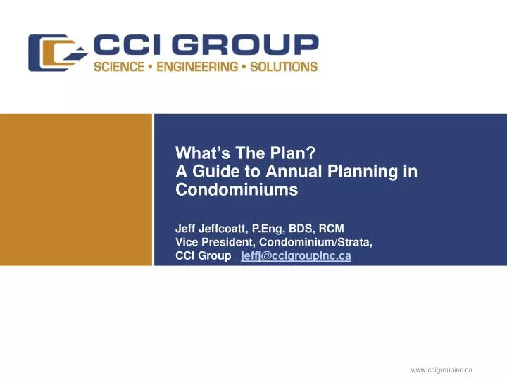 what s the plan a guide to annual planning in condominiums