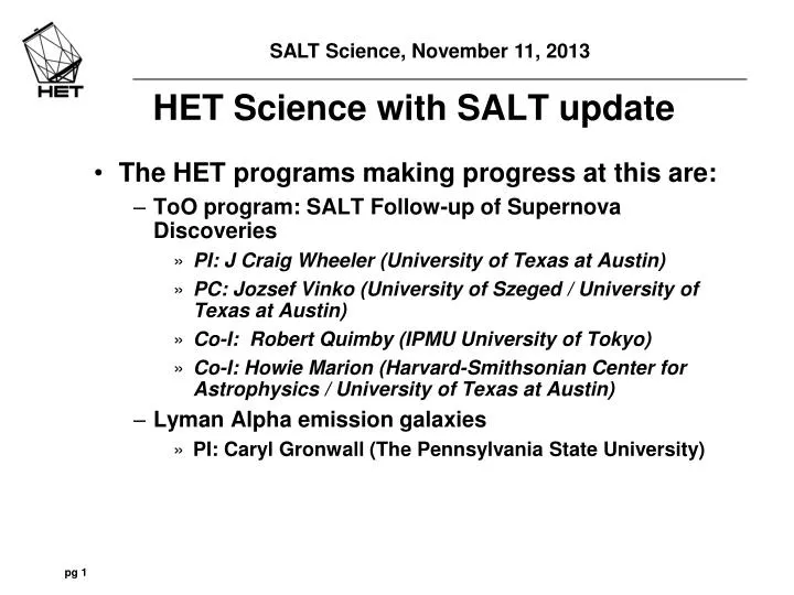 het science with salt update