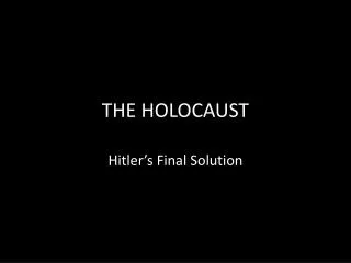 the holocaust