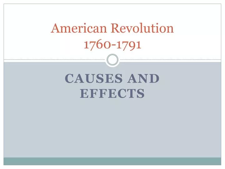 american revolution 1760 1791
