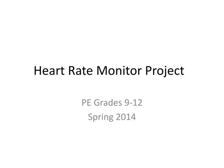 heart rate monitor project