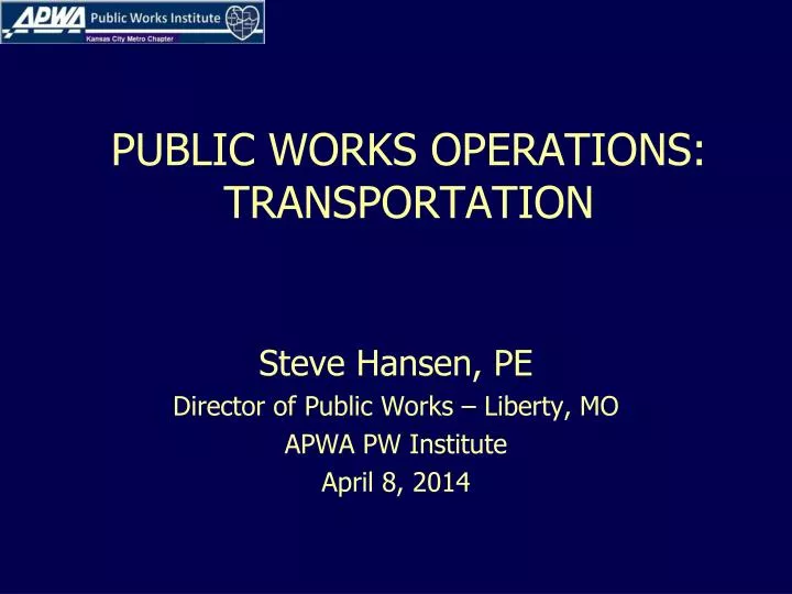 public works operations transportation