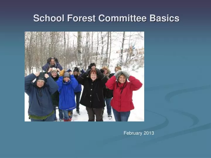 school forest committee basics
