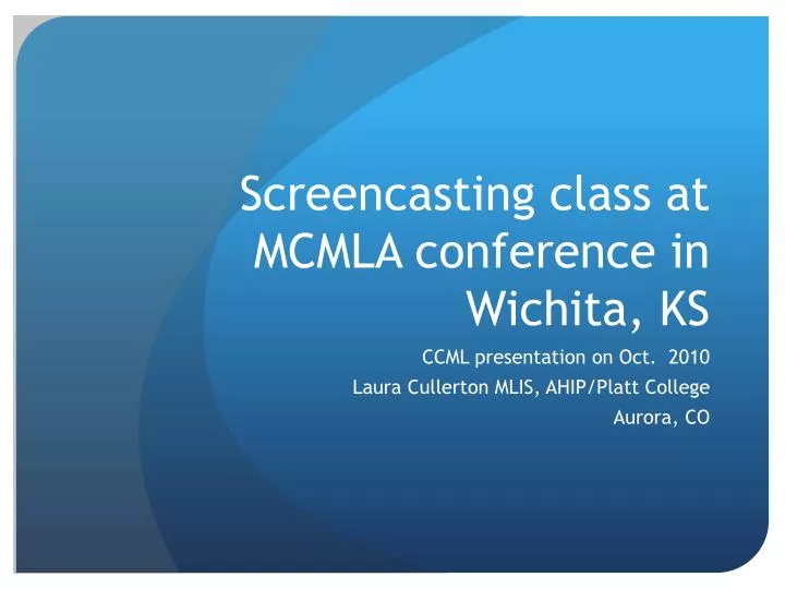 screencasting class at mcmla conference in wichita ks