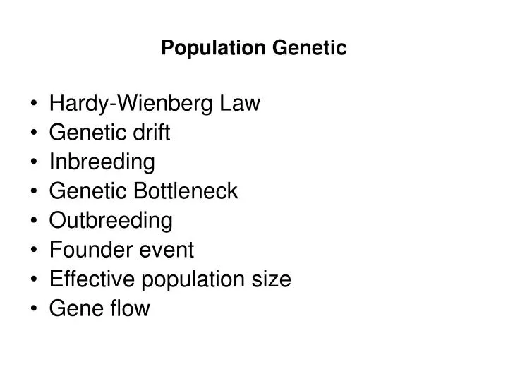 population genetic