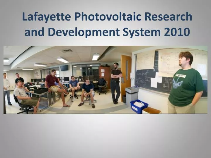 lafayette photovolt aic research and development system 2010