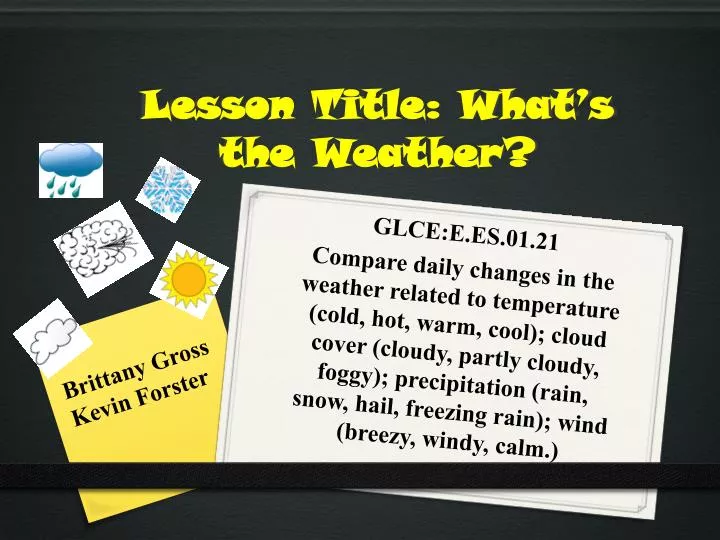 lesson title what s the weather