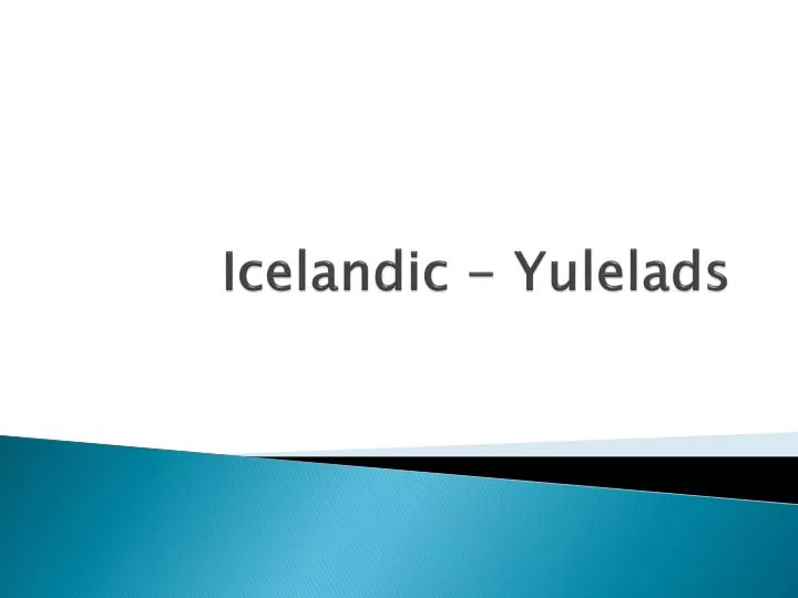 icelandic yulelads