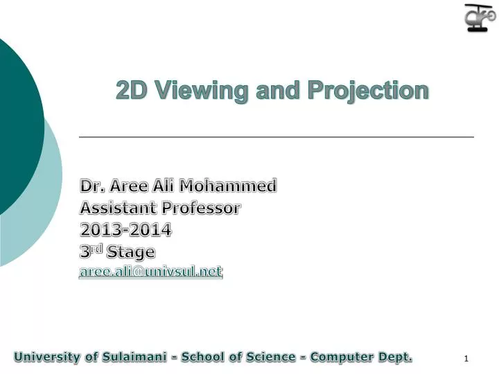 2d viewing and projection