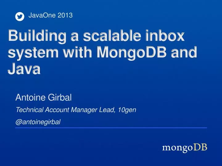 building a scalable inbox system with mongodb and java