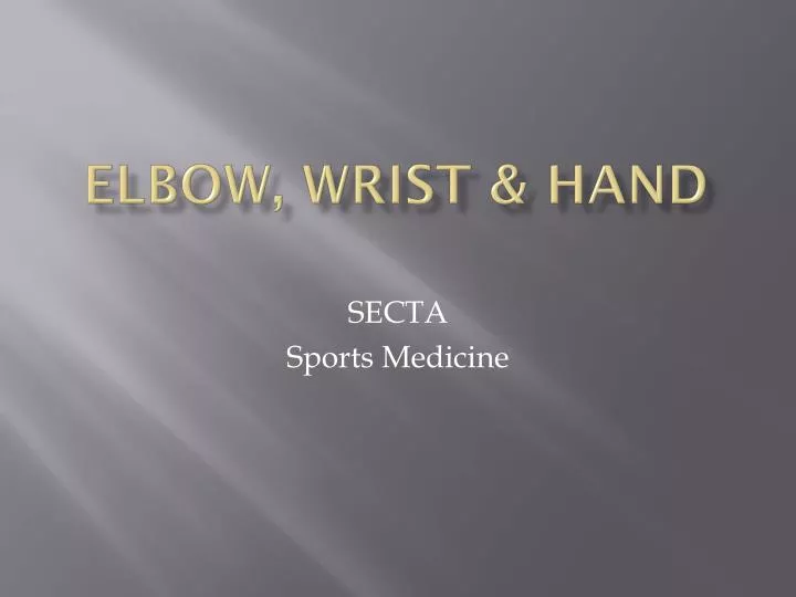 elbow wrist hand
