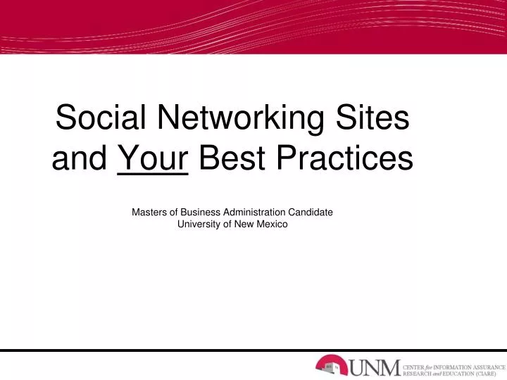 social networking sites and your best practices