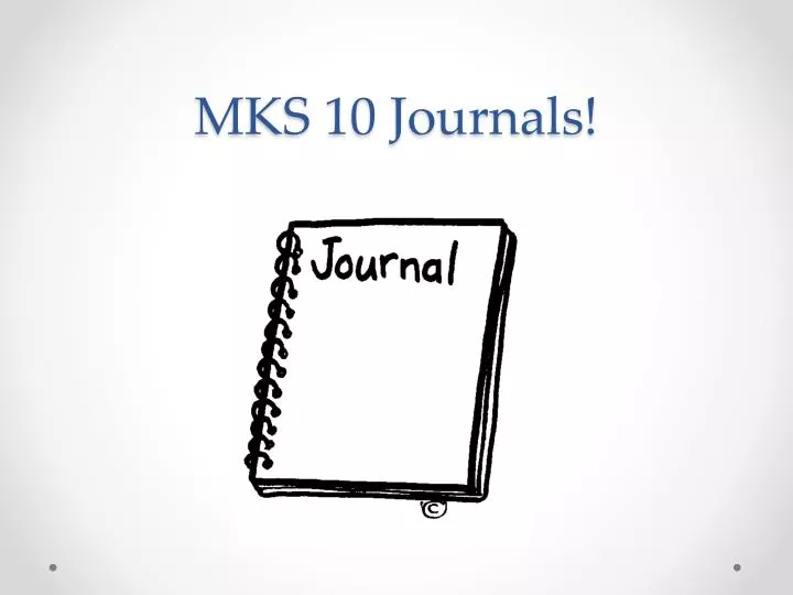 mks 10 journals