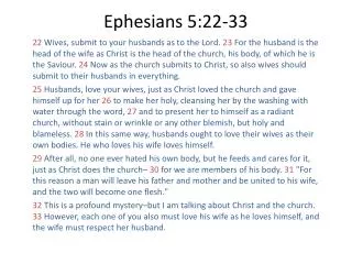 Ephesians 5:22-33
