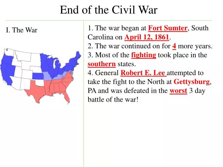 end of the civil war
