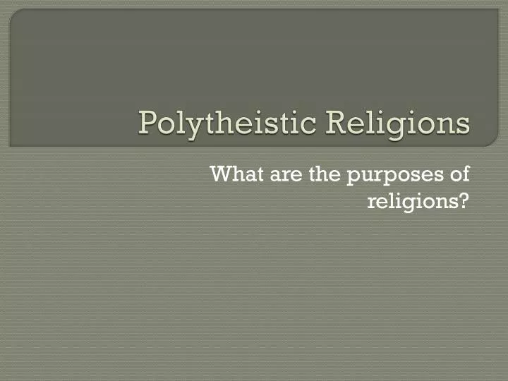 polytheistic religions