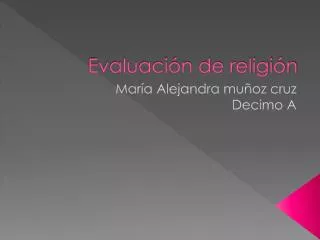 evaluaci n de religi n