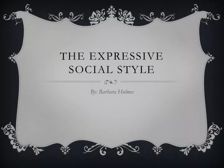 the expressive social style