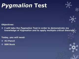 Pygmalion Test