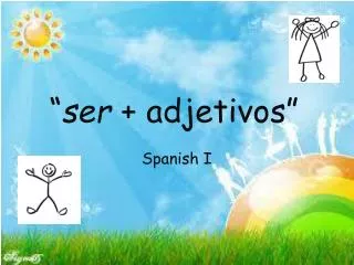 ser adjetivos