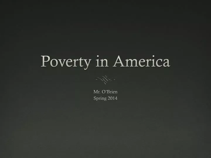 poverty in america