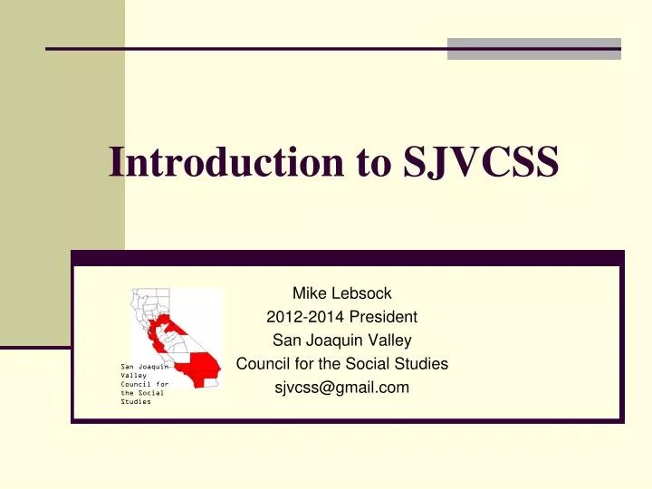 introduction to sjvcss