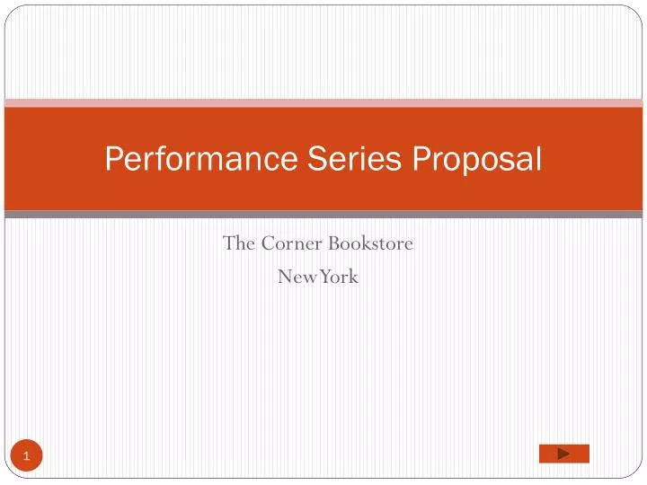 performance series proposal