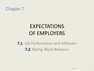 EXPECTATIONS OF EMPLOYERS