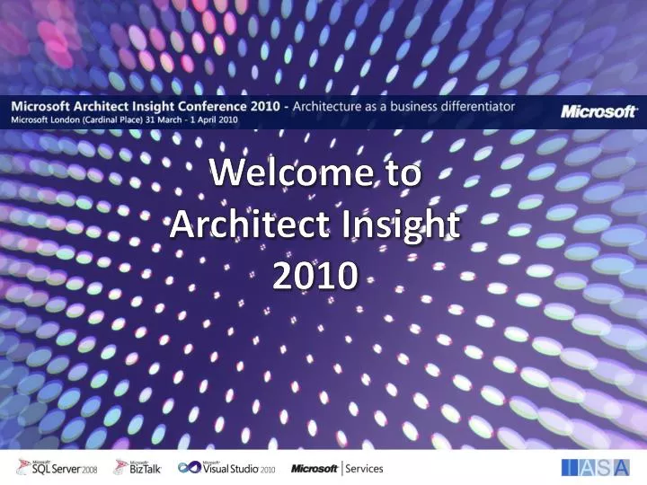 welcome to architect insight 2010