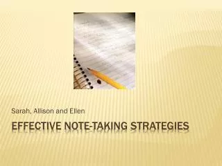 Effective note-taking strategies