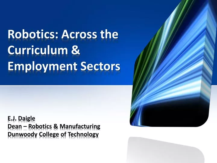 robotics across the curriculum employment sectors