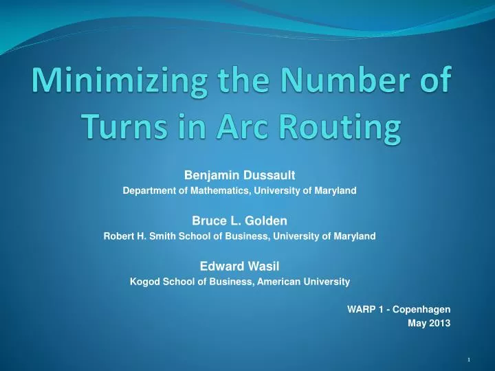 minimizing the number of turns in arc routing