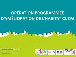 op ration programm e d am lioration de l habitat cucm