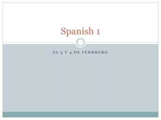 spanish 1