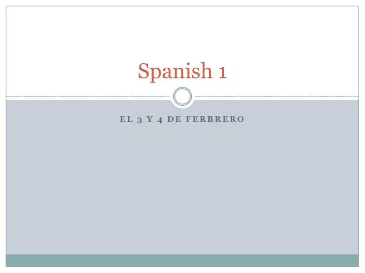 spanish 1