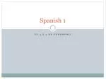 Spanish 1 - slide 1