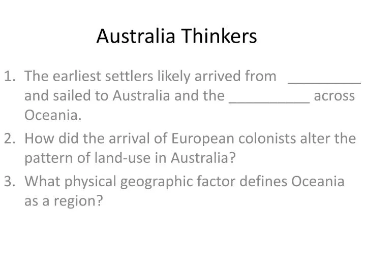 australia thinkers