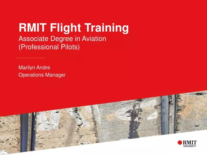 rmit flight training associate degree in aviation professional pilots