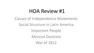 HOA Review #1