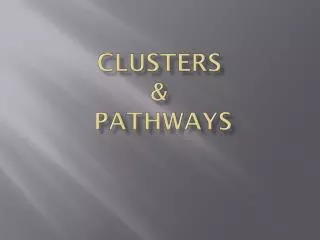Clusters &amp; Pathways