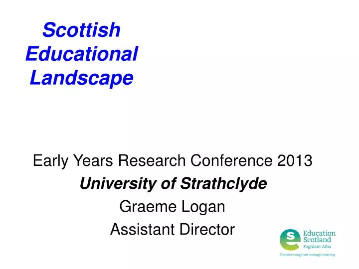 scottish educational landscape