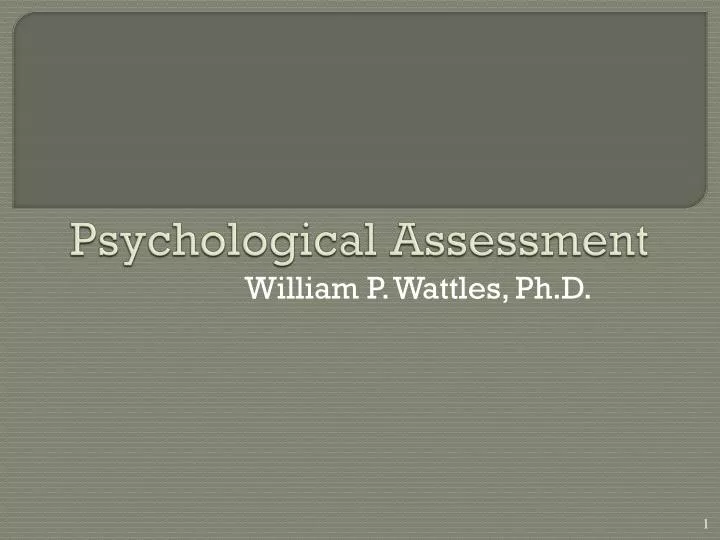 psychological assessment